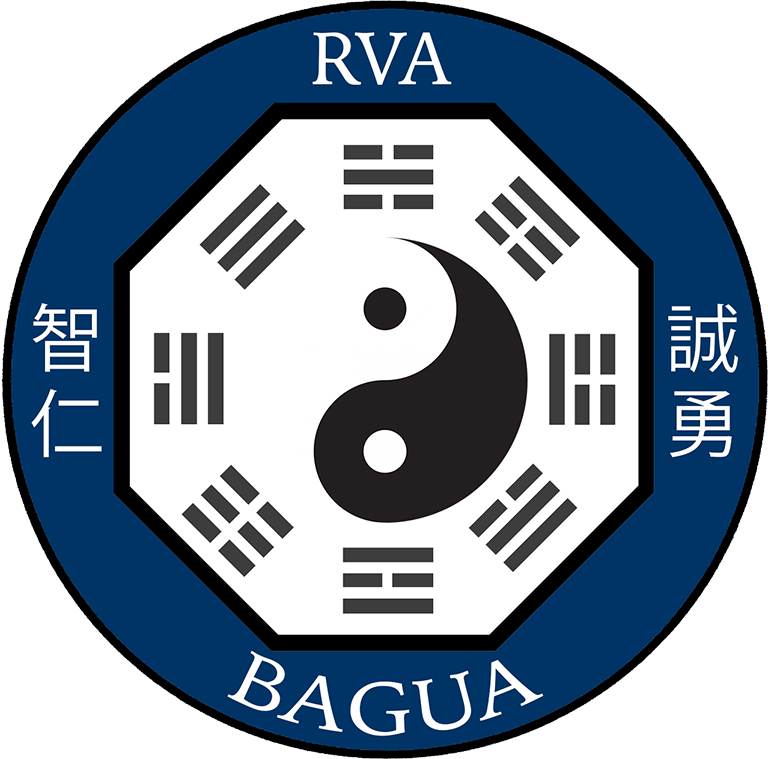 RVA Bagua seal: the eight trigrams around a yin-yang, with the characters for wisdom, benevolence, sincerity and bravery
